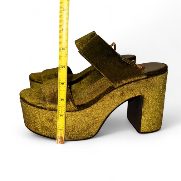 JEFFREY CAMPBELL Moody Platform Sandal in olive velvet - Picture 5 of 8